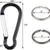Wobe 30pcs 2 inch Carabiner Clips with Keyrings Aluminum D-Ring Spring Lock Hooks - Image 2