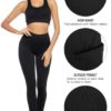Auu Yoga Pants for Women High Waist Workout Leggings with Pockets Casual Running Stretch Long Pants - Image 4