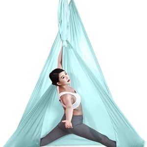 LJYT Yoga Cloth Hammock Set Antigravity Yoga Swing with Carabiner & Daisy Chain Accessories for Gym