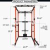 RitFit Power Cage with Optional LAT PullDown System, 1000LB Power Rack for Home & Garage Gym, Squat Rack with Weight Storage Rack and More Attachments for Full Body Workout, ASTM-Certified - Image 2