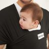 Acrabros Baby Wrap Carrier,Hands Free Baby Carrier Sling,Lightweight,Breathable,Softness,Perfect for Newborn Infants and Babies Shower Gift,Black - Image 4