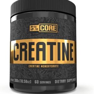 5% Nutrition Core Creatine | Micronized Creatine Monohydrate Powder | 5G, 5000mg, 60 Servings (Unflavored)