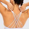 CRZ YOGA Women's Strappy Sports Bra - Criss Cross Back Padded Low Impact Sexy Cute Workout Yoga Bra - Image 3