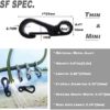 Bytiyar Mini Carabiner Clips with Metal Spring Wiregate Hook and Little Eye Hole for Keychain Backpack Clasps - Image 5