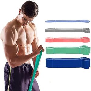 YOAHOME Sport Gym Exercise Resistance Bands Pack of 5, Strength Pull Assistance Bands for Fitness Workout, Pull-up Auxiliary Pull Rope for Men, Basic Advanced to Professional Level
