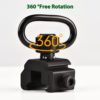 EZshoot Picatinny Sling Mount 2PCS, 360° Rotation Picatinny Rail Sling Attachment, Sling Swivel with QD Picatinny Rail Mount and Push Button for 2 Point Sling, Low Profile Rail Sling Mount - Image 2