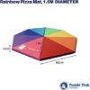 Tumbl Trak Gymnastics 5' Rainbow Pizza Folding Panel Mat - Image 2