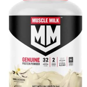 Muscle Milk Genuine Protein Powder, Vanilla Creme, 32g Protein, 5 Pound, 32 Servings