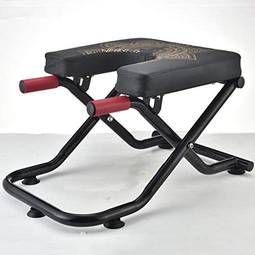 Priority Culture Inversion Bench Yoga Headstand Bench Handstand Machine Can Support 440Lbs Foldable Inversion Chair Prevent Back Diseases (Color : Black, Size : 406643cm)