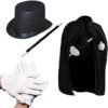 Kids Magician Costume Toy Kit Set for Boy and Girls with Top Hat, Cape, Magic Wand, and White Gloves for Magic Tricks Show and Halloween Costume | Great Gifts For Toddler and 6-8 9-12 year old Kids - Image 2