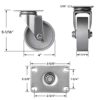 HANDSAMMU 4 inch Indutstrial Casters- Semi Steel Cast Iron Swivel Casters, Heavy Duty Casters with 1600 lb Capacity, Metal Casters for Cart Workbench Furniture(4 Swivel) - Image 2