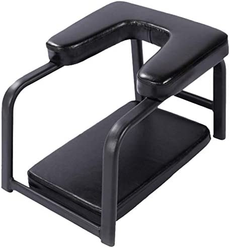 Inversion Equipment Yoga Handstand Chair, Multifunction Yoga Headstand Bench Stand, Advanced Fitness Ideal Chair, Load Bearing 100 KG (Color : Black, Size : 475435cm)