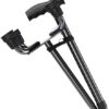 Folding Walking Cane for Women and Men, Lightweight and Adjustable Walking Stick Heavy Duty Collapsible Foldable Canes for Seniors for Balance, Single Point Cain, by Luxet (Four Arm, Black) - Image 3
