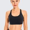 CRZ YOGA Women's Strappy Sports Bras Fitness Workout Padded Yoga Bra Criss Cross Back - Image 2