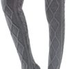 Thigh High Socks for Women Cable Knit Over the Knee Boot Socks, Long Warm Leg Warmers Winter - Image 3