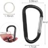 Carabiner Caribeaner Clip,Extra Large 4" Aluminum Carabeaner Keychain Hook,Spring Snap Key Chain Clip - Image 2