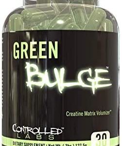 Controlled Labs Green Bulge Supplement, 30 Servings Advanced Creatine Matrix Volumizer, Improve Strength, Stamina, Performance, and Muscle Recovery, Caffeine and Stimulant Free for Both Men and Women