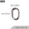 100Pcs Split Rings Stainless Steel Fishing Oval Split Rings Swivel Snap Carp Fishing Tackle Chain Connector 5 Sizes - Image 9