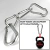 6 Pack of 2 1/4 Inches Stainless Steel Safety Spring Snap Hook Carabiner, Multi-Purpose Heavy Duty Stainless Steel Carabiner Clips for Keys Swing Set Camping Fishing Hiking Traveling - Image 4