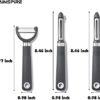 Rainspire 3-Piece Peeler Set, Premium Swivel Vegetable Peeler, Kitchen Gadgets Apple Peeler Potato Peeler Veggie Peeler Fruit Peeler, Dishwasher Safe Kitchen Accessories (Grey) - Image 5