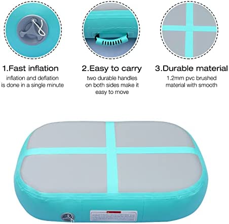 PPXIA Gymnastics Air Roller Air Barrel Inflatable Tumbling Mat, Tumble Track Backhandspring Mat Gymnastic Equipment with Pump for Yoga Training Cheerleading Home Use - Image 2