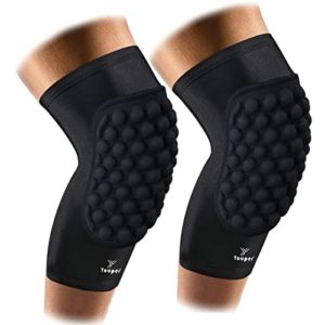 Youper Knee Pads Compression Leg Sleeve for Basketball, Volleyball, Football, 1 Pair of Anti-slip Knee Protector Sleeve, Youth & Adult (Black, X-Small)