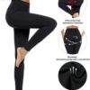 Auu Yoga Pants for Women High Waist Workout Leggings with Pockets Casual Running Stretch Long Pants - Image 5