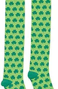 Amscan Adult Shamrock Knee High Socks - One Size, Green - 2 Pc.