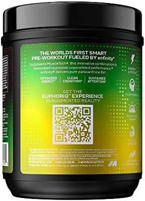 MuscleTech Pre Workout Powder EuphoriQ PreWorkout Smart Pre Workout Powder for Men & Women Caffeine Metabolite Fueled with Paraxanthine Yuzu Lemonade (20 Servings) - Image 8
