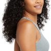 Hanes Women's Racerback Bralette Pack, Stretch Knit Low-Impact, Moisture-Wicking Cotton T-Back Bra Top, 3-Pack - Image 3