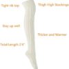 SherryDC Women's Cable Knit Thigh High Boot Socks Extra Long Winter Stockings Leg Warmers - Image 2