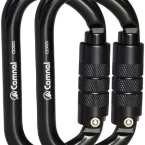 CAMNAL Heavy Duty Carabiner, 25kn(About 5620 lbs) Oval Carabiner Clip O-Shape Rock Climbing Carabiner Lightweight Caribeener for Climbing, Mountaineer, Aerial Work