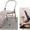 Acumec Yoga Folding Chair Multi-Purpose Yoga Auxiliary Stool Bold Thickening Foldable Bench Portable Yoga Collapsible Chairs Space-Saving Suitable for Outdoor Metal Foldings Stools in Bedroom Yoga - Image 8