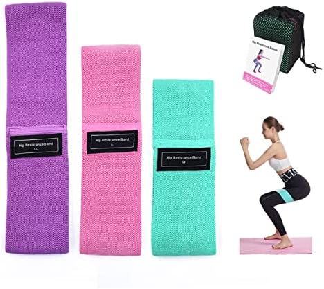 Jatkaa Resistance Bands for Working Out with Anti-Slip Design, 3 Resistance Level Booty Bands for Yoga, Pilates, Rehab, 3 Size Exercise Bands as Gym Home Outdoor Fitness for Leg, Buttock, Hip, Glutes