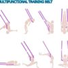 Yoga Stretching Strap, Adjustable Height Leg Stretcher Waist Back Stretch Band Aerial Yoga, Anti-gravity Inversion Exercises Door Flexibility Tensile Trainer for Rehab Pilates Dance Splits (Purple) - Image 8