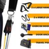 Brazyn Bundle - Resistance Bands Kit (with Handles) and Mobility Stretching Strap (Gray) for Home Workouts, Strength Training, Stretching, Yoga, Physical Therapy, Pilates, Dance and Gymnastics - Image 5