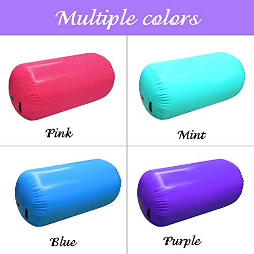 GBVUGY Air Tumbling Mat Tumble Track With Electric Pump,Inflatable Gymnastics Barrel Roller for Home Use,Gym Training,Cheer leading,Yoga - Image 4