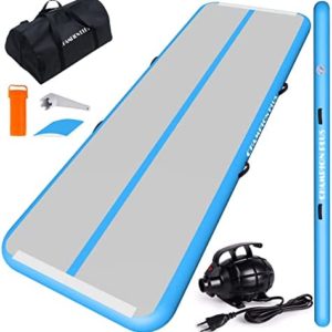 CHAMPIONPLUS Inflatable Air Tumbling Mat Gymnastics Tumble Track 4/8 inches Thickness Air Mats for Home Use/Training/Cheerleading/Water Yoga 10ft 13ft 16ft 20ft with Electric Air Pump