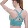 Sports Bras for Women Padded High Impact Seamless Criss Cross Back Workout Tops Gym Activewear Bra - Image 3