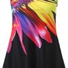 Swimming Suits for Women 2 Piece Plus Size String Bathing Suits Women High Waisted Criss Cross Floral 2 Piece Halter - Image 4