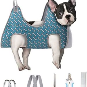 Supet Dog Grooming Hammock Harness for Cats Dogs, Relaxation Pet Grooming Hammock Restraint Dog & Small Animal Leashes Sling for Grooming Dog Grooming Helper for Nail Trimming Clipping Grooming
