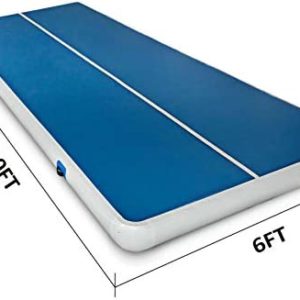 LYYNTTK 20x6ft Inflatable Air Gymnastics Tumbling Mat ，Gymnastics Tumbling Mat Inflatable Tumble Track with Electric Air Pump for Home Use/Tumble/Gym/Training/Cheerleading
