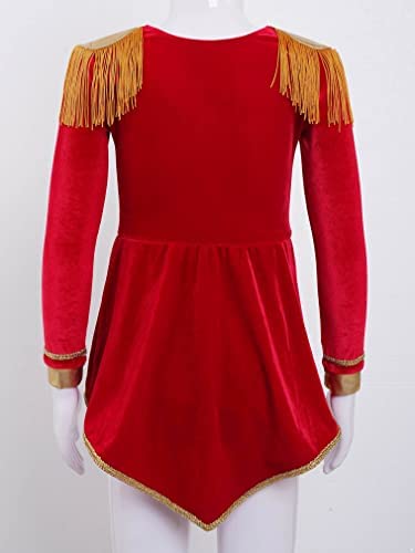 FEESHOW Kids Girls Circus Ringmaster Deluxe Tailcoat Showmen Costume Outfit Tassel Tailcoat for Halloween Cosplay - Image 5