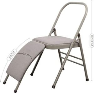 Foldable Yoga Chair - Standing Yoga Chair Inverted Stool, Suitable for Outdoor, Gym Fitness Ideal Shoulder Support Chair, Practice Head Frame, with Non-Slip Rubber Pad