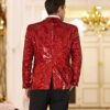 Coofandy Men's Shiny Sequins Suit Jacket Blazer One Button Tuxedo for Party,Wedding,Banquet,Prom - Image 4
