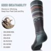 Ski Socks 2-Pack Merino Wool, Over The Calf Non-Slip Cuff for Men & Women - Image 2