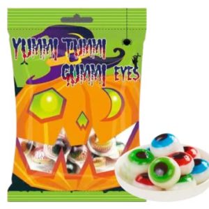 Fusion Select Halloween Gummy Candy Spooky Gummies Candy Food Snacks - Creepy Party Bag Favors For Trick Or Treat - Scary Novelty Chewy Bites (Eyeballs Gummy)