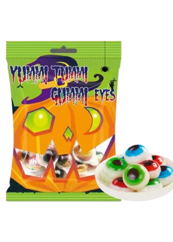 Fusion Select Halloween Gummy Candy Spooky Gummies Candy Food Snacks - Creepy Party Bag Favors For Trick Or Treat - Scary Novelty Chewy Bites (Eyeballs Gummy)