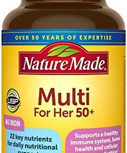 Nature Made Multivitamin For Her 50+ with No Iron, Womens Multivitamin for Daily Nutritional Support, Multivitamin for Women, 60 Softgels, 60 Count (Pack of 1)