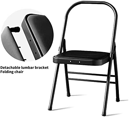Nisorpa Yoga Auxiliary Foldable Chair with Lumbar Back Support Balance Handstand Training Tool Yoga Equipment Metal Folding Chair Balance Handstand Training Tool - Image 5